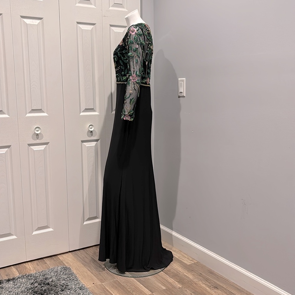 NWOT Mac Duggal beaded illusion high neck trumpet gown - Picture 12 of 16